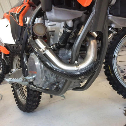 P3 CARBON - HEAT SHIELD - STOCK HEADER - HUSQVARNA FC 250/350 14-15 KTM 250 SX-F/XC-F 13-15 350 SX-F/XC-F 13-15