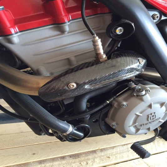 P3 CARBON - HEAT SHIELD - STOCK HEADER - HUSQVARNA TR650 TERRA/STRADA 13-14