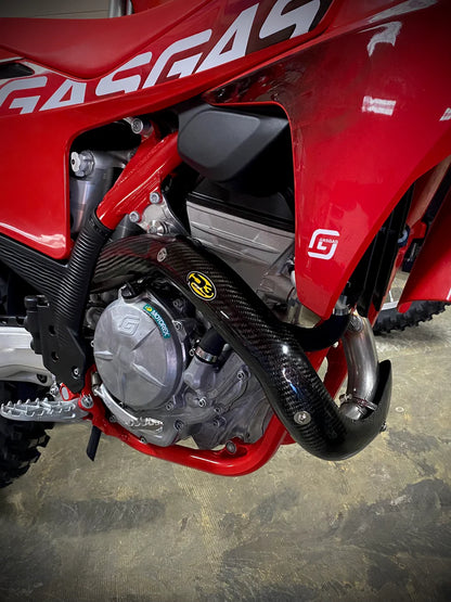 P3 CARBON - HEAT SHIELD - MAXCOVERAGE - STOCK HEADER - GASGAS 24-25 MC350F/EX350F