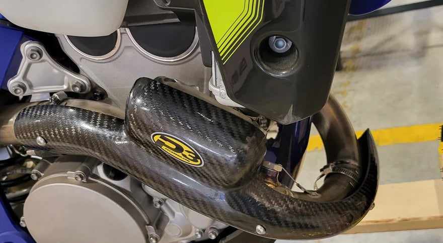 P3 CARBON - HEAT SHIELD - STOCK AKRAPOVIC HEADER - SHERCO 250 & 300 SEF FACTORY 21-24