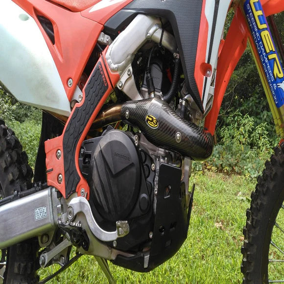 P3 CARBON - HEAT SHIELD - MAXCOVERAGE - FMF MEGABOMB HEADPIPE - HONDA 19-23 CRF450 RL/L/X