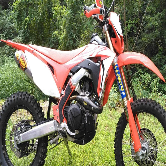 P3 CARBON - HEAT SHIELD - MAXCOVERAGE - FMF MEGABOMB HEADPIPE - HONDA 19-23 CRF450 RL/L/X