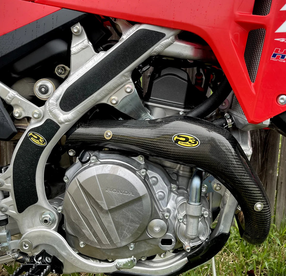 P3 CARBON - HEAT SHIELD - MAXCOVERAGE - STOCK HEADER - HONDA CRF 450R / 450RX 25-26