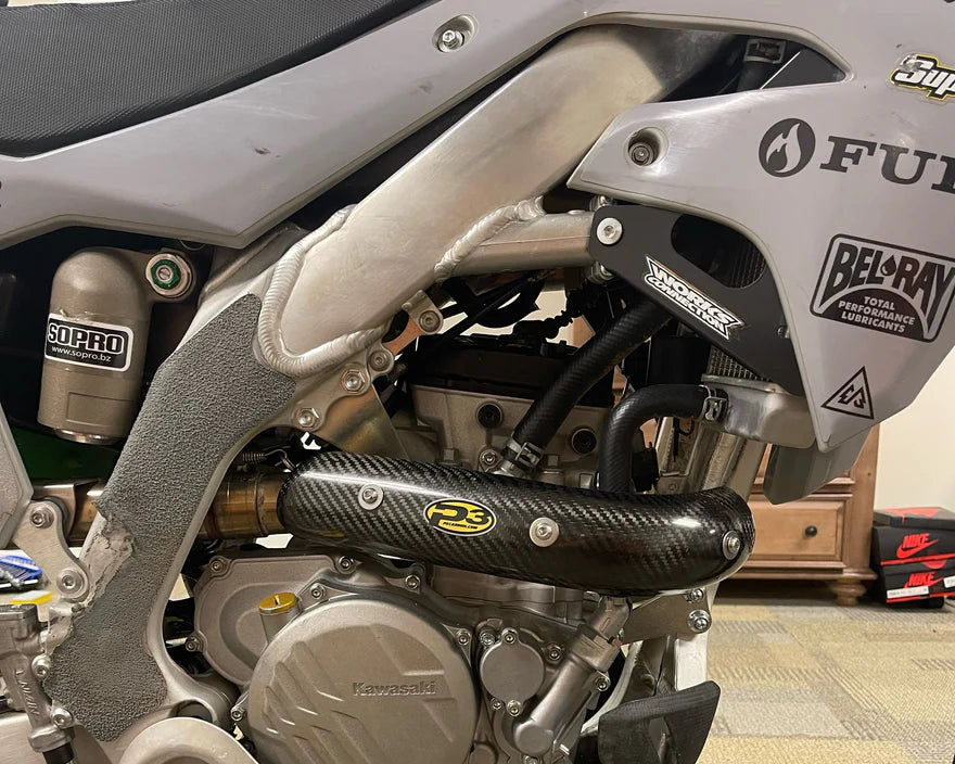 P3 CARBON - HEAT SHIELD - YOSHIMURA HEADER - KAWASAKI KX250 (F/X/XC) 21-24