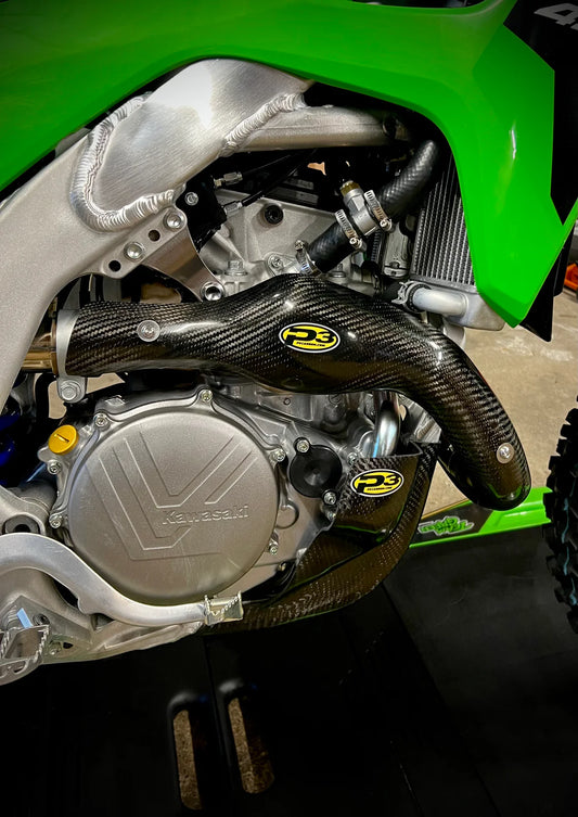 P3 CARBON - HEATSHIELD - MAXCOVERAGE - STOCK HEADER - KAWASAKI KX450 (F/X) 24-26