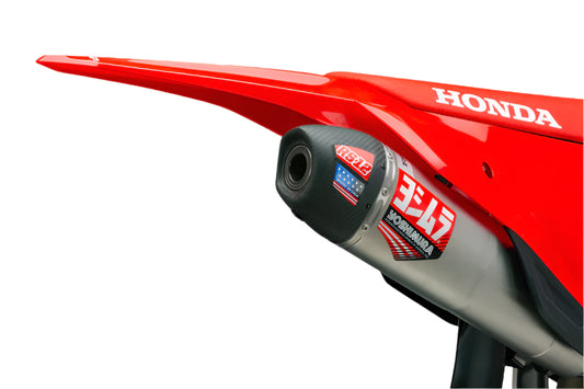 YOSHIMURA - RS-12 STAINLESS FULL EXHAUST SYSTEM W / STAINLESS SILENCER - HONDA 21-24 CFR450R/21-24 CRF450RX
