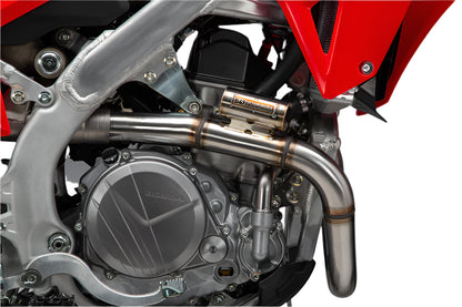 YOSHIMURA - RS-12 STAINLESS FULL EXHAUST SYSTEM W / STAINLESS SILENCER - HONDA 21-24 CFR450R/21-24 CRF450RX