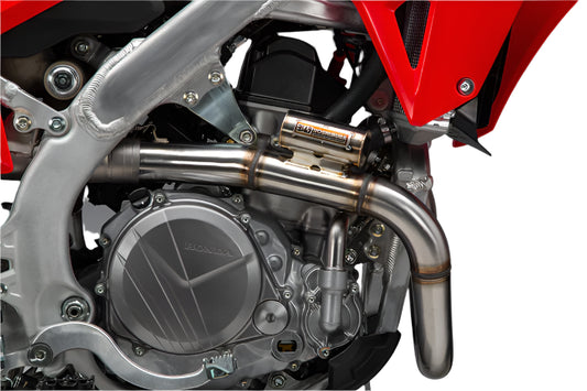 YOSHIMURA - RS-12 STAINLESS FULL EXHAUST SYSTEM W / STAINLESS SILENCER - HONDA 21-24 CFR450R/21-24 CRF450RX