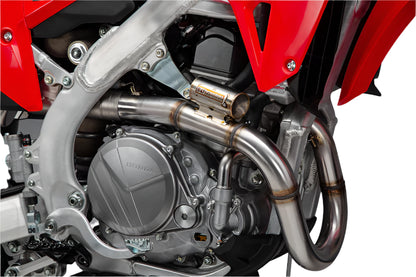 YOSHIMURA - RS-12 STAINLESS FULL EXHAUST SYSTEM W / STAINLESS SILENCER - HONDA 21-24 CFR450R/21-24 CRF450RX