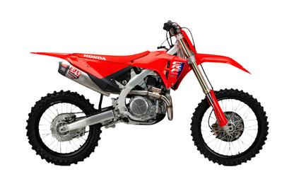 YOSHIMURA - RS-12 STAINLESS FULL EXHAUST SYSTEM W / STAINLESS SILENCER, HONDA 25 CRF450R/25 CRF450RX