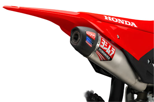 YOSHIMURA - RS-12 STAINLESS FULL EXHAUST SYSTEM W / STAINLESS SILENCER, HONDA 25 CRF450R/25 CRF450RX