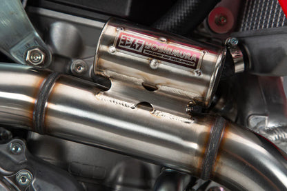 YOSHIMURA - RS-12 STAINLESS FULL EXHAUST SYSTEM W / STAINLESS SILENCER, HONDA 25 CRF450R/25 CRF450RX