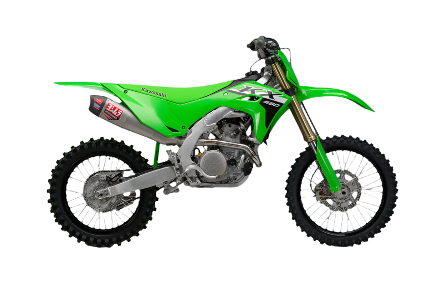 YOSHIMURA - RS-12 STAINLESS FULL EXHAUST SYSTEM W/STAINLESS SILENCER - KAWASAKI 24-25 KX450/KX450X