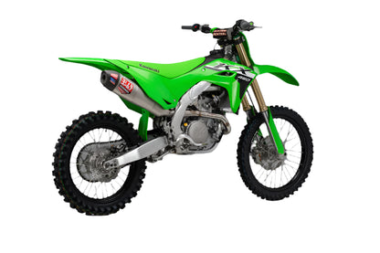 YOSHIMURA - RS-12 STAINLESS FULL EXHAUST SYSTEM W/STAINLESS SILENCER - KAWASAKI 24-25 KX450/KX450X