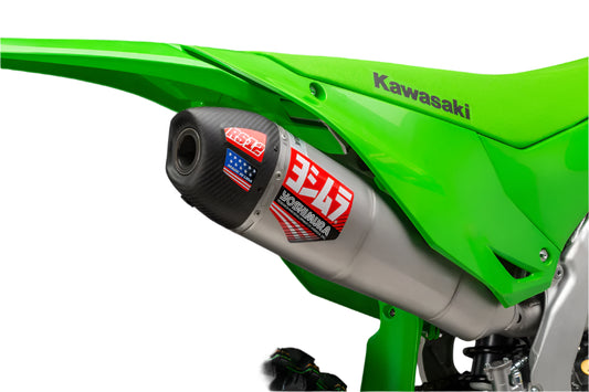 YOSHIMURA - RS-12 STAINLESS FULL EXHAUST SYSTEM W/STAINLESS SILENCER - KAWASAKI 24-25 KX450/KX450X