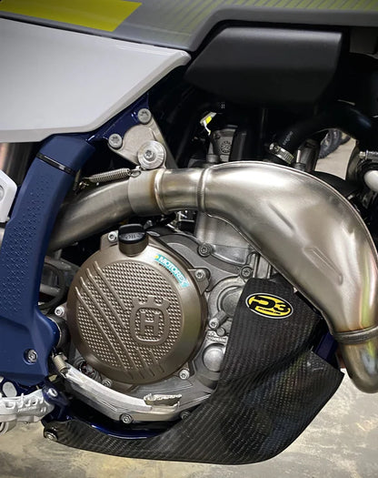 P3 CARBON - SKID PLATE - WITH LINKAGE GUARD - KTM SX-F/XC-F/EXC/SMR 450/500 / HUSQ FC/FE/FX/FS 450/500 / GASGAS 450/500 23-26