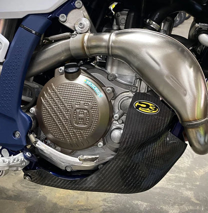 P3 CARBON - SKID PLATE - WITH LINKAGE GUARD - KTM SX-F/XC-F/EXC/SMR 450/500 / HUSQ FC/FE/FX/FS 450/500 / GASGAS 450/500 23-26