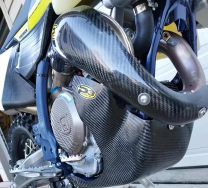 P3 CARBON - SKID PLATE - WITH LINKAGE GUARD - KTM SX-F/XC-F/EXC-F/WX-F / HUSQ FC/FX/FE 250/350 / GASGAS 250/350F 23-24