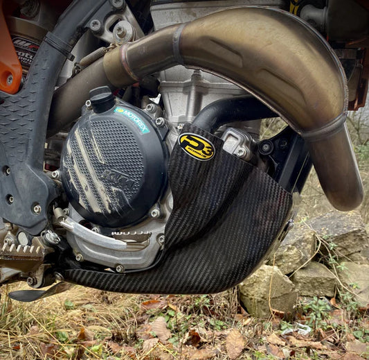 P3 CARBON - SKID PLATE - WITH LINKAGE GUARD - KTM | HUSQVARNA | GASGAS 250/350 4-STROKES 25-26