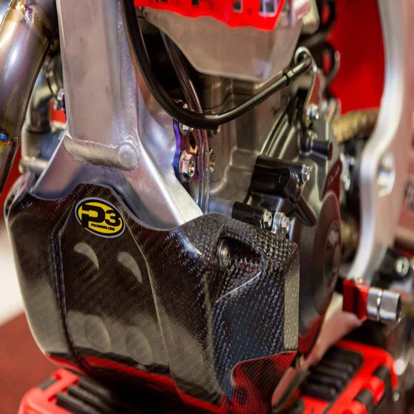 P3 CARBON - HYBRID SKID PLATE - HONDA CRF 250 RX 19-21 / CRF 450 RWE 19 / CRF250R 18-21 / CRF450R 17-20 / CRF450RX 17-20