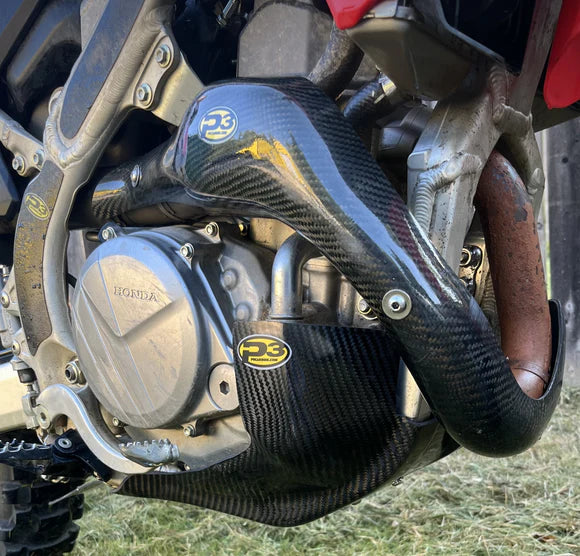 P3 CARBON - SKID PLATE - WITH LINKAGE GUARD - HONDA 21-26 CRF250/450R/RX/RWE