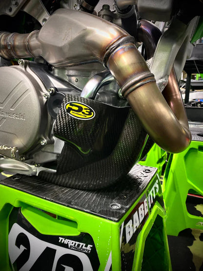 P3 CARBON - SKID PLATE - WITH INTEGRATED LINKAGE GUARD - KAWASAKI - KX450/X/SR 24-26