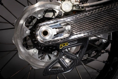 P3 CARBON - REAR BRAKE ROTOR GUARD REPLACEMENT FIN - KTM/HUSQVARNA/GASGAS 14-26 (CUT OUTS)