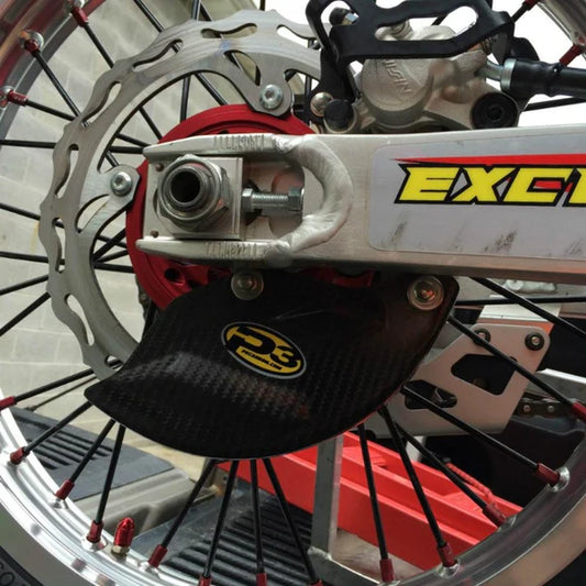 P3 CARBON - REAR BRAKE ROTOR GUARD - SUZUKI - RMZ 450 08-26 RMZ 250 11-26