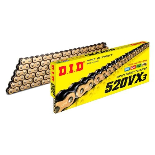 DID CHAIN - 520VX3 - GOLD X-RING SEALED CHAIN
