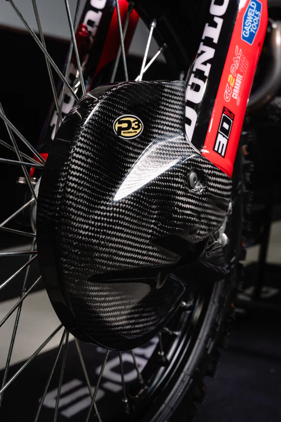 P3 CARBON - FRONT BRAKE DISC GUARD KIT - HONDA - 250/450 R/RX/RWE 14-26