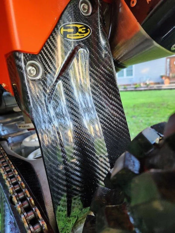 P3 CARBON - MUD FLAP/SHOCK GUARD - KTM/HUSQ/GASGAS - 23-26