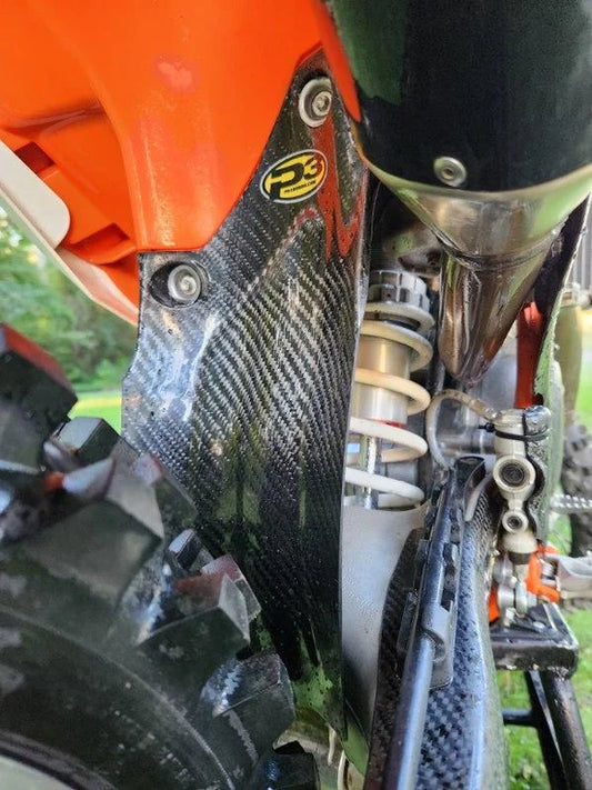P3 CARBON - MUD FLAP/SHOCK GUARD - KTM/HUSQ/GASGAS - 23-26