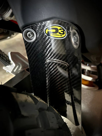 P3 CARBON - MUD FLAP/SHOCK GUARD - KTM/HUSQ/GASGAS 690/700/701 MODELS 16-26