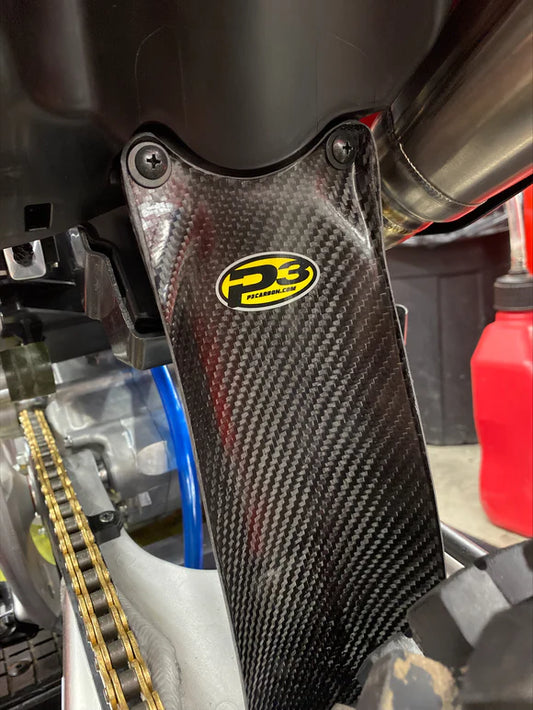 P3 CARBON - MUD FLAP/SHOCK GUARD - HONDA 250/450 MODELS 21-26