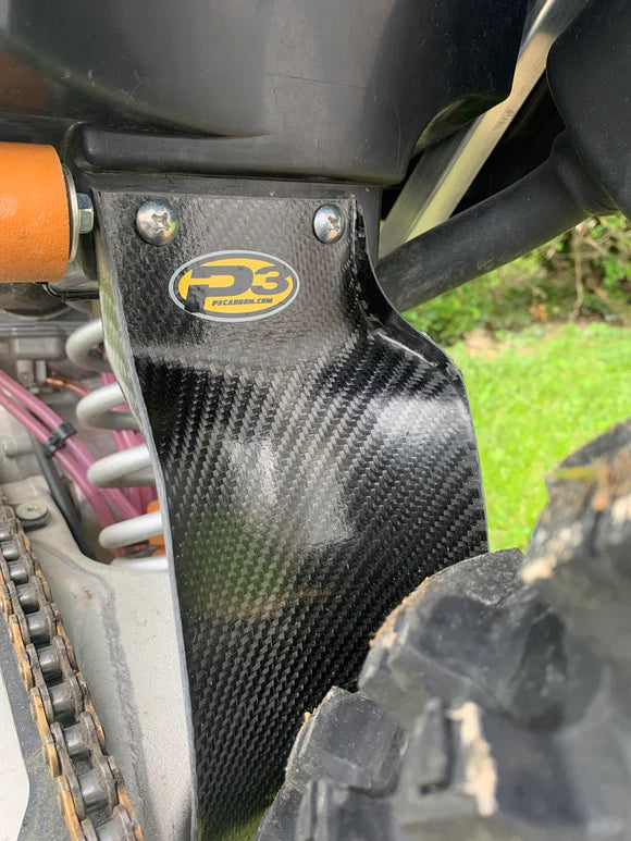 P3 CARBON - MUD FLAP/SHOCK GUARD - YAMAHA - YZ 250 & 450 MODELS 08-26