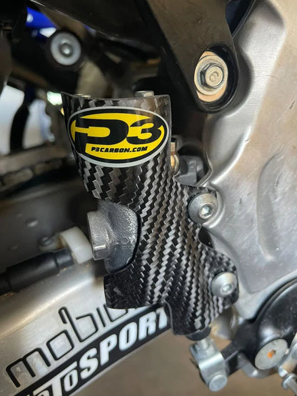 P3 CARBON - REAR MASTER CYLINDER GUARD - YAMAHA YZ250(F)(FX) / YZ450F(FX) / YZ125 / WR450F / WR250 F 06-26
