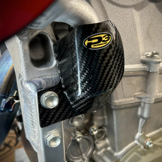 P3 CARBON - RADIATOR HOSE COVER - DUCATI DESMO 450MX 25-26 / 450 EDX 25-26