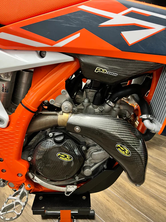 P3 CARBON - CLUTCH COVER GUARD - KTM 23-26 MODELS
