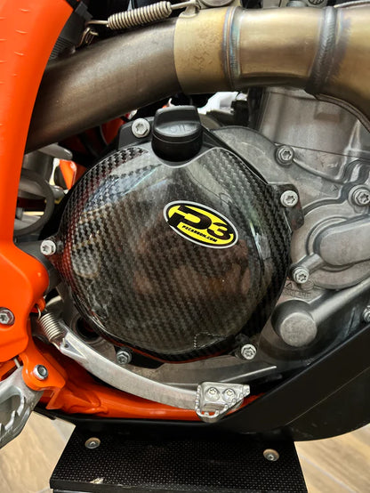 P3 CARBON - CLUTCH COVER GUARD - KTM 23-26 MODELS