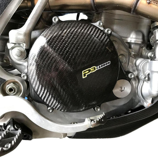P3 CARBON - CLUTCH COVER GUARD - HONDA CRF450R/RX/RWE 17-26