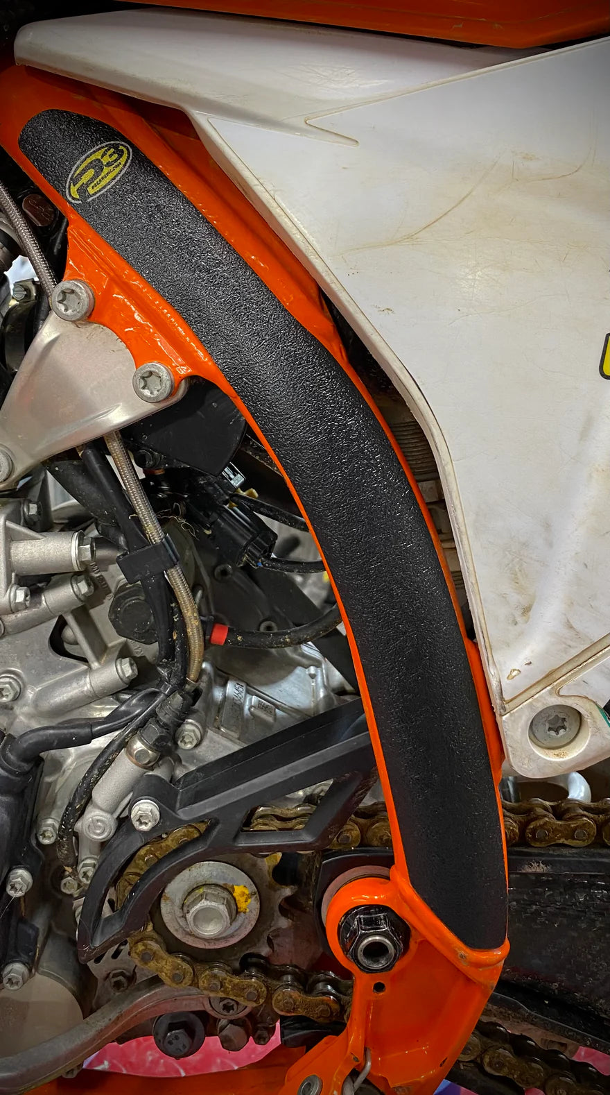 P3 CARBON - FRAME PROTECTORS - GRIP GUARD - KTM 23-26