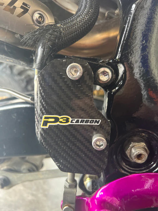 P3 CARBON - REAR MASTER CYLINDER GUARD - YAMAHA YFZ450R 09-26 RAPTER700(R)(SE) 06-26