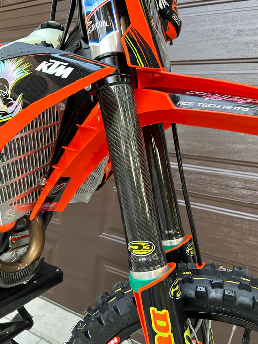 P3 CARBON - LOWER FORK PROTECTORS - KTM / HUSQVARNA / GASGAS 11-26