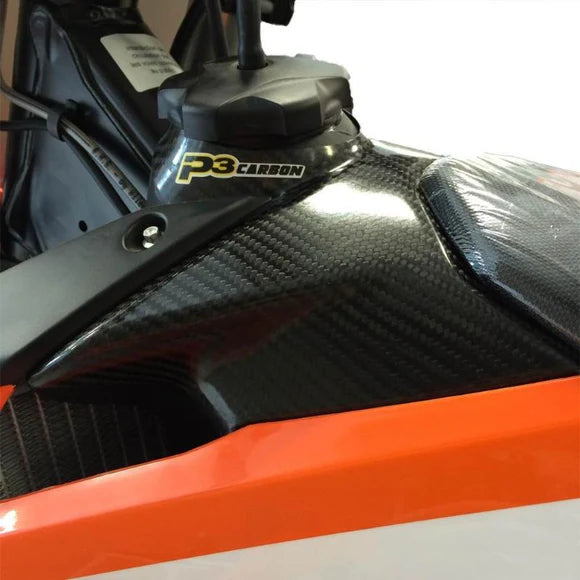 P3 CARBON - UPPER FUEL TANK COVER - KTM 150/250/300 SX/XC 11-15 150/250/300/500 EXC 12-16 150/250/300/450/500  XC-W 12-16