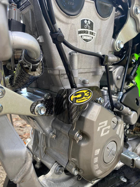 P3 CARBON - IGNITION WIRE COVER - KAWASAKI KX250 (F/X/XC) 21-24