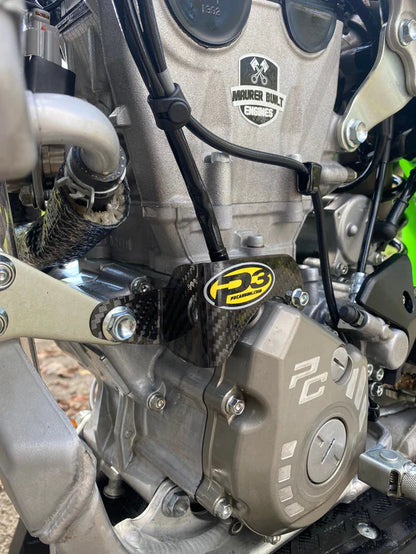 P3 CARBON - IGNITION WIRE COVER - KAWASAKI KX250 (F/X/XC) 21-24