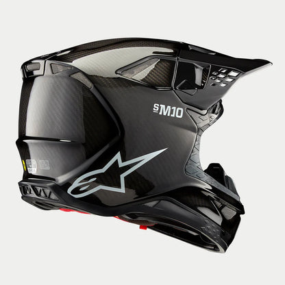 ALPINESTARS - SM10 SOLID - BLACK GLOSSY CARBON