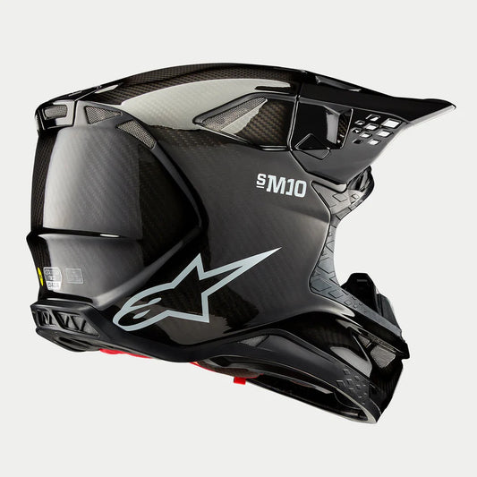 ALPINESTARS - SM10 HELMET - SOLID - BLACK GLOSSY CARBON