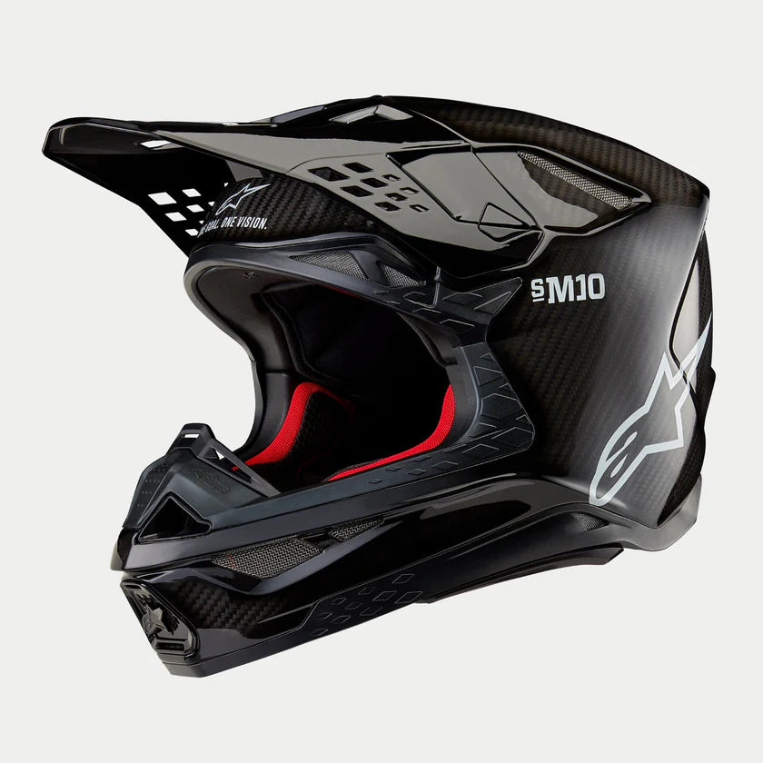 ALPINESTARS - SM10 SOLID - BLACK GLOSSY CARBON