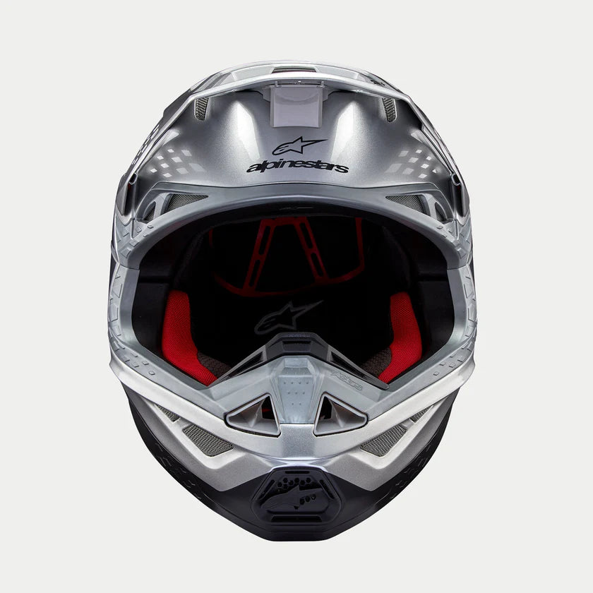 ALPINESTARS - SM10 HELMET - FLOOD - SIL/BLK/ORG FLUO MATTE & GLOSSY